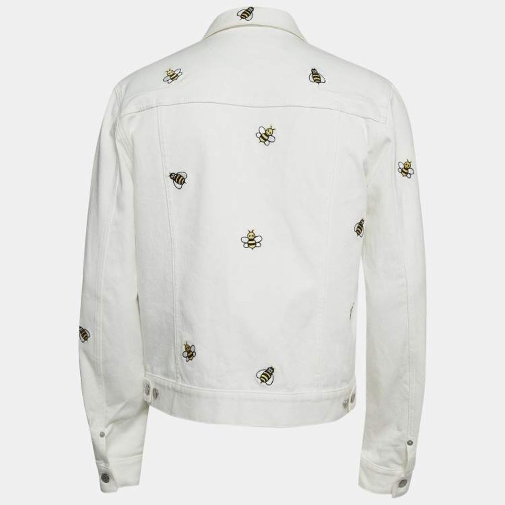 Dior X Kaws White Bee Embroidered Denim Jacket - Picture 2 of 8